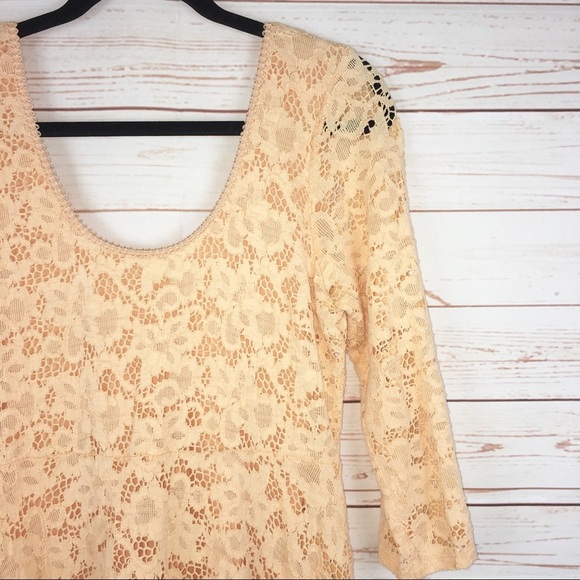 Free People Creamsicle Lace Overlay Mini Dress - Picture 4 of 9